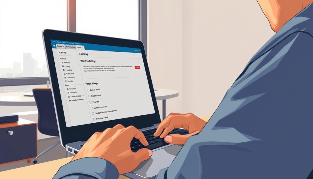 configuring WordPress settings configuring WordPress settings
